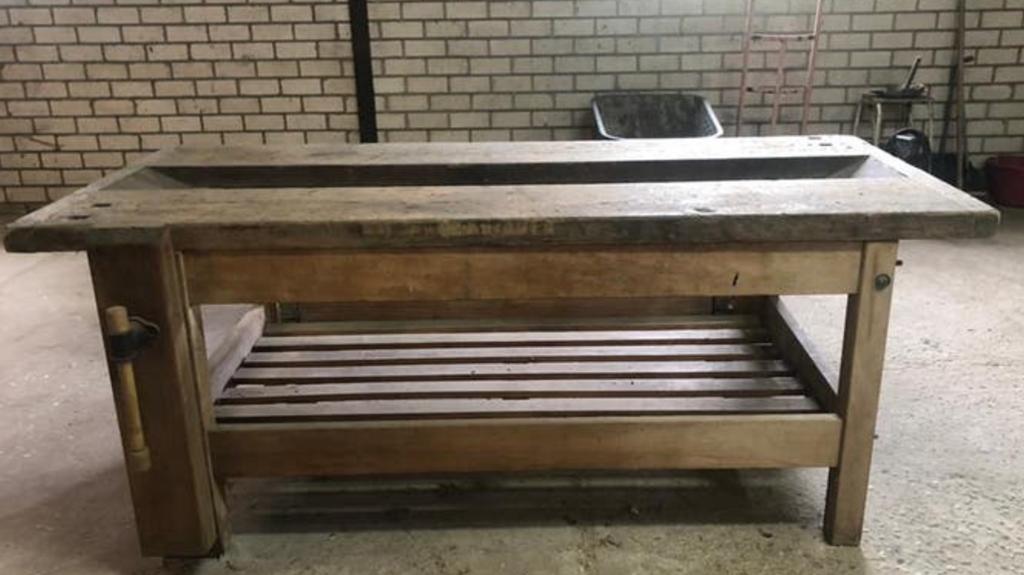 Houtwerkbank, een originele èchte!, Ophalen, Gebruikt, 70 tot 120 cm, Bankschroef