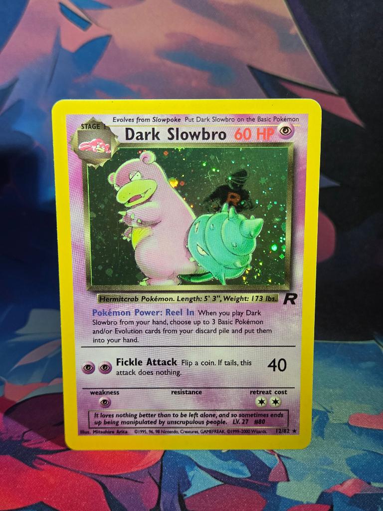 Pokémon Dark Slowbro Holo 12/82 – Team Rocket Vintage, Ophalen of Verzenden, Zo goed als nieuw
