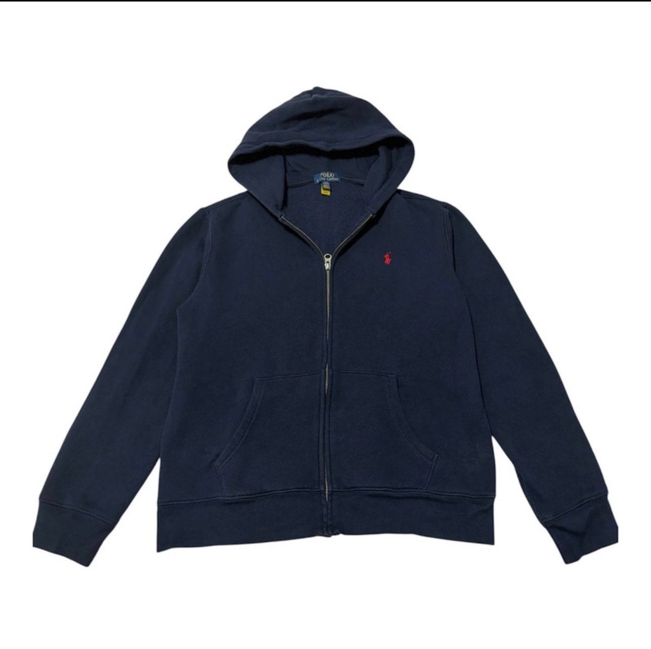 Polo Ralph Lauren Hoodie - Donkerblauw met rits, Kinderen en Baby's, Ophalen of Verzenden, Gebruikt, Jongen of Meisje, Trui of Vest