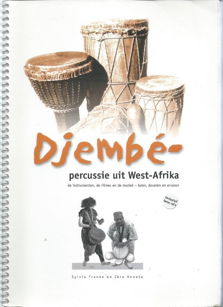 Djembé - percussie uit West-Afrika + CD's, Muziek en Instrumenten, Bladmuziek, Les of Cursus, Zo goed als nieuw, Populair, Overige instrumenten