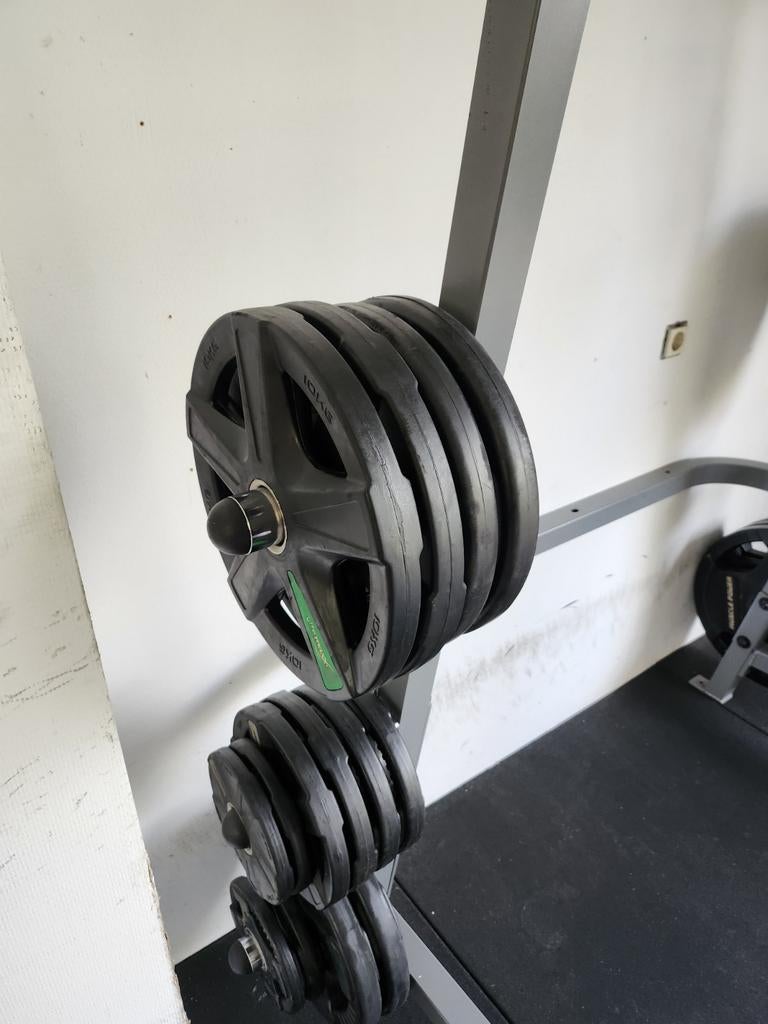 Assortiment gewicht platen - Halterschijven, Sport en Fitness, Ophalen, Gebruikt, Rug, Halterschijven