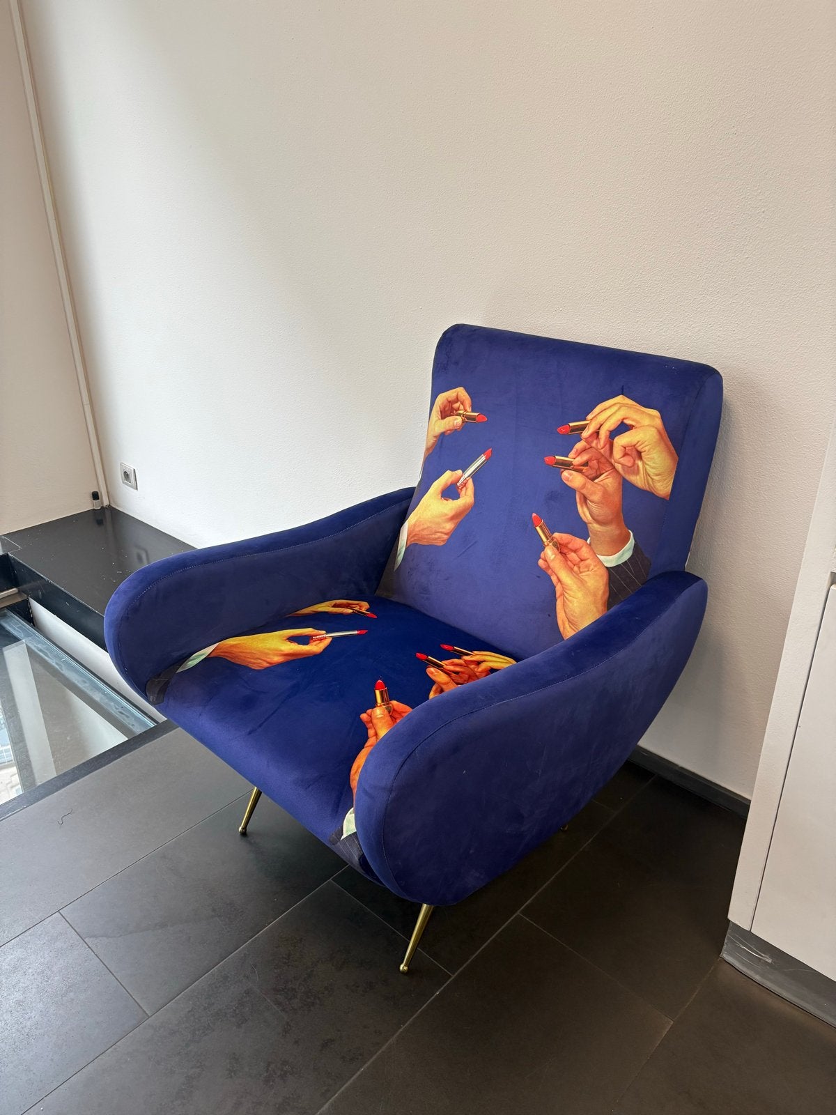 Designfauteuil Seletti  TOILETPAPER – Lipsticks, Ophalen, Eenpersoons, 75 tot 100 cm, Zo goed als nieuw