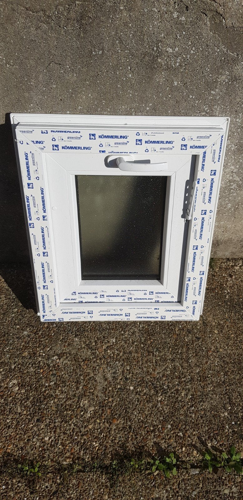 Kunststof kiepraam wit – dubbel glas – 54 x 65 cm, Ophalen