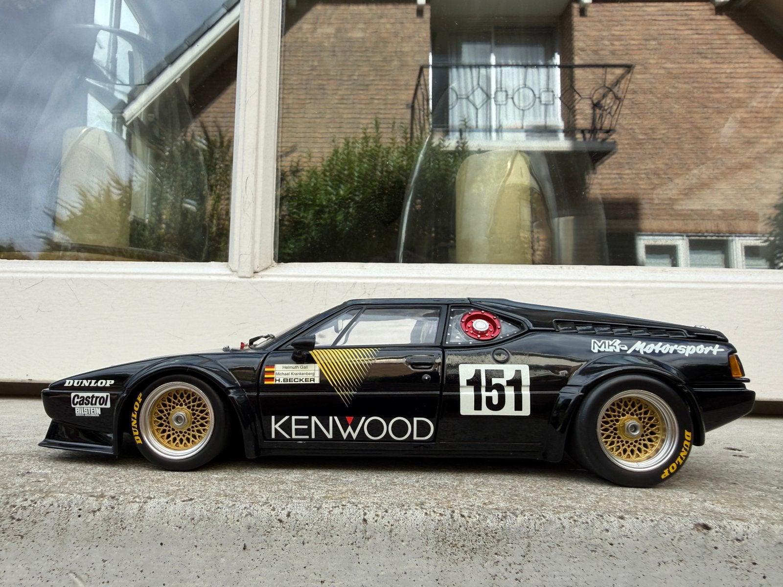 1:18 BMW M1 Procar #151 Kenwood 1986 Minichamps Mist Spoiler, Minichamps, Gebruikt, Auto, Ophalen of Verzenden