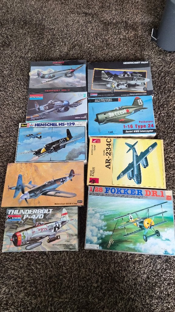 Topkavel Grote Modelbouw Vliegtuigen (1:48 & 1:28) – 9 stuks, Ophalen of Verzenden, Nieuw, 1:72 tot 1:144, Overige merken