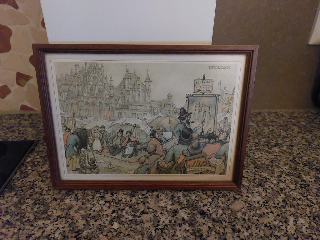 Tekening van Anton Pieck, Ophalen