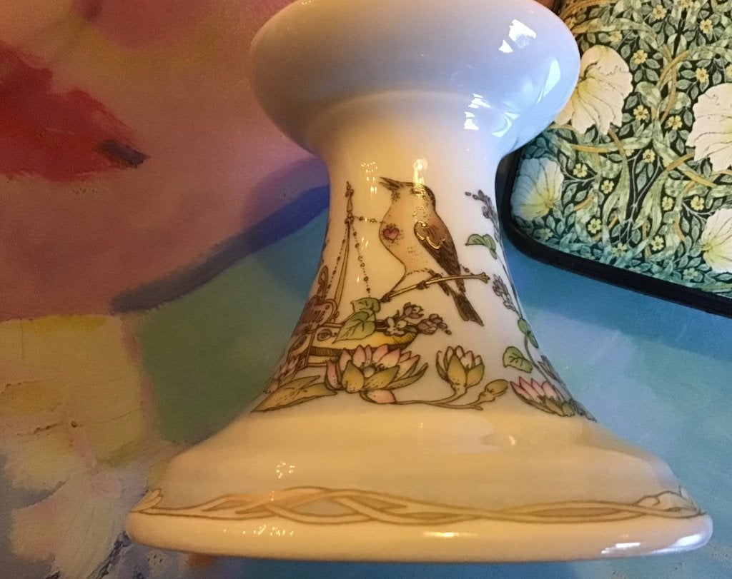 Hutschenreuter Porseleinen Kandelaar, maand Juni, Gebruikt, Meerkleurig, Ophalen of Verzenden, 8 cm