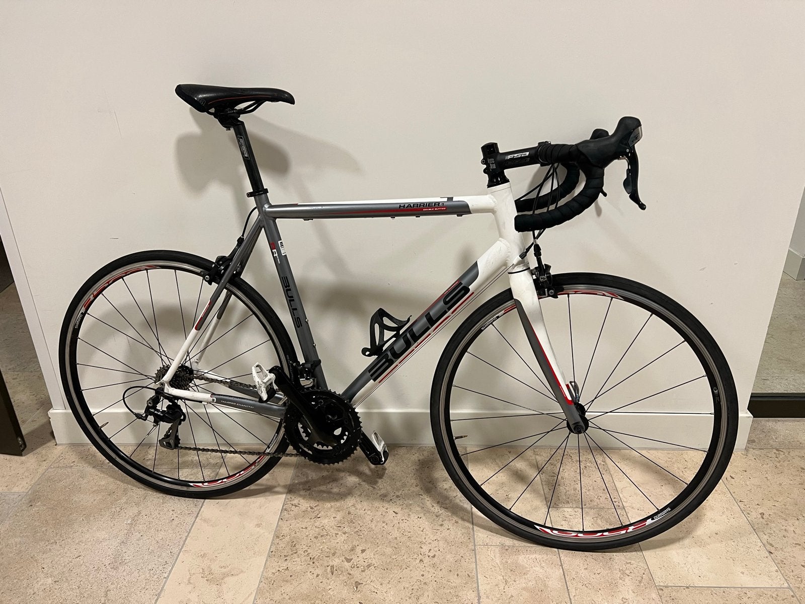 Bulls Harrier 1 aluminium racefiets Shimano 105 maat 58, 28 inch, Gebruikt, Velgrem, Aluminium