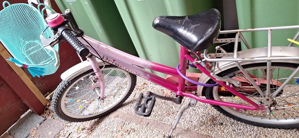 Meisjesfiets roze, Fietsen en Brommers, Fietsen | Kinderfietsjes, Ophalen, Gebruikt, 16 tot 20 inch, Loeki
