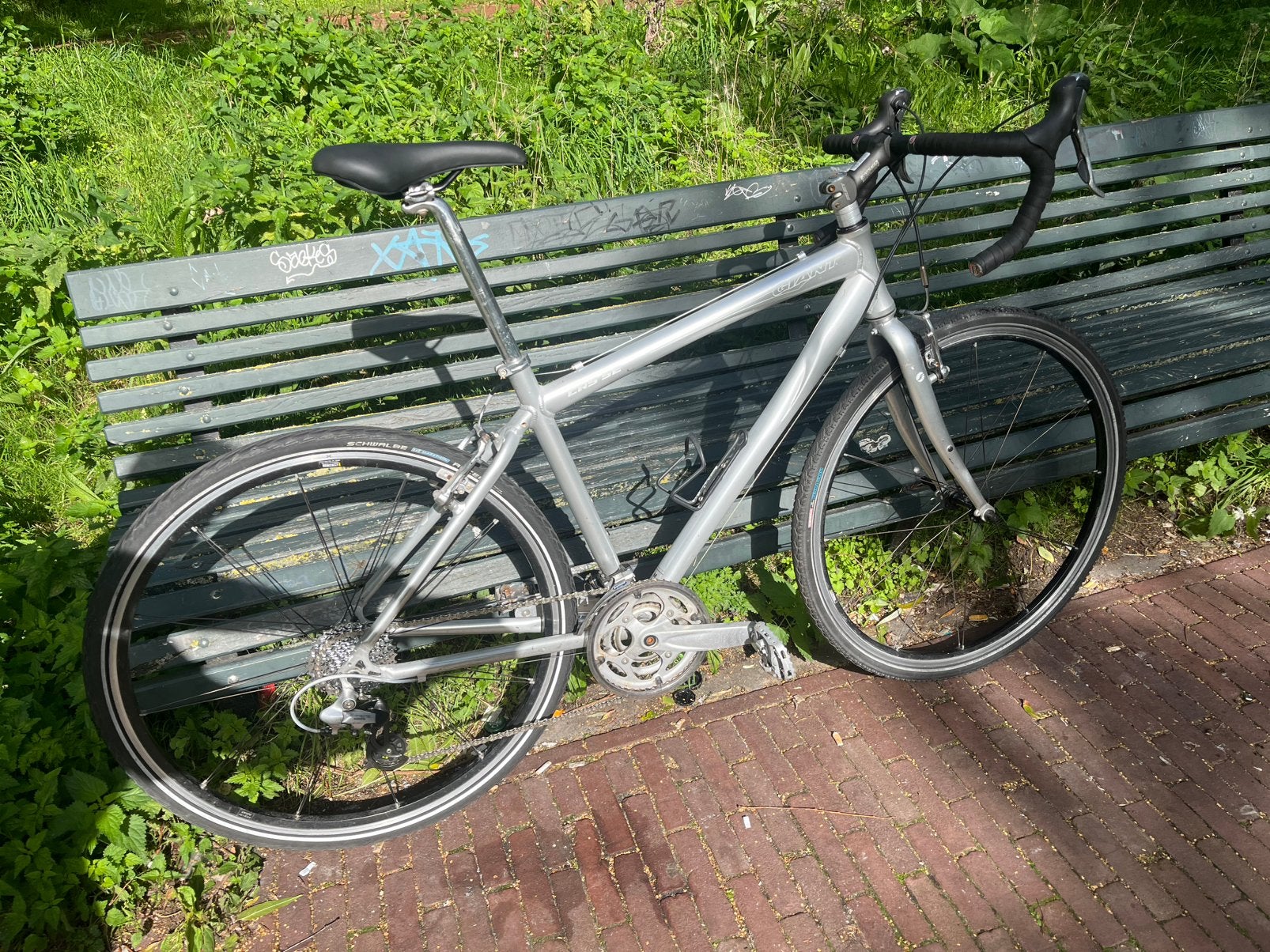 Toerfiets Giant CRS gravelbike frame maat Medium, Ophalen, 28 inch, Gebruikt, Velgrem