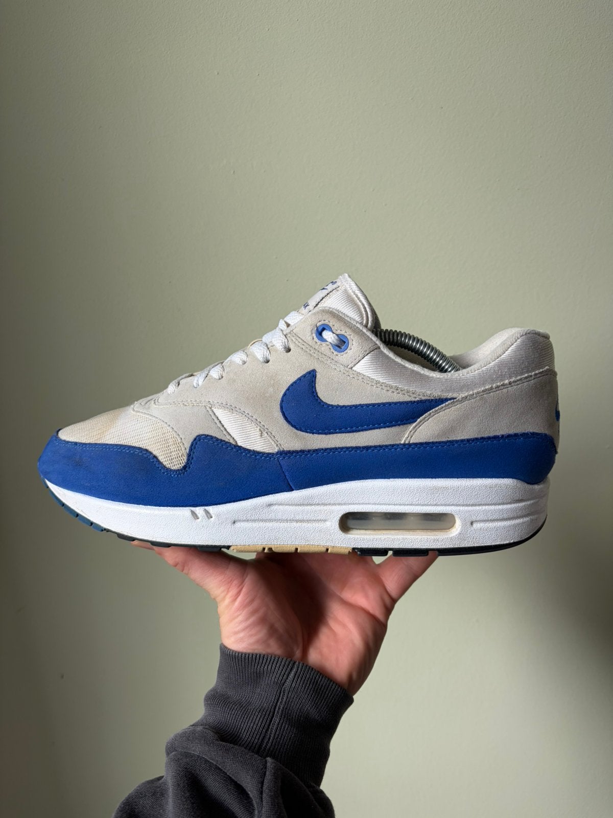 Nike Air Max 1 Anniversary Royal Blue / 45, Blauw, Ophalen of Verzenden, Sneakers of Gympen, Zo goed als nieuw