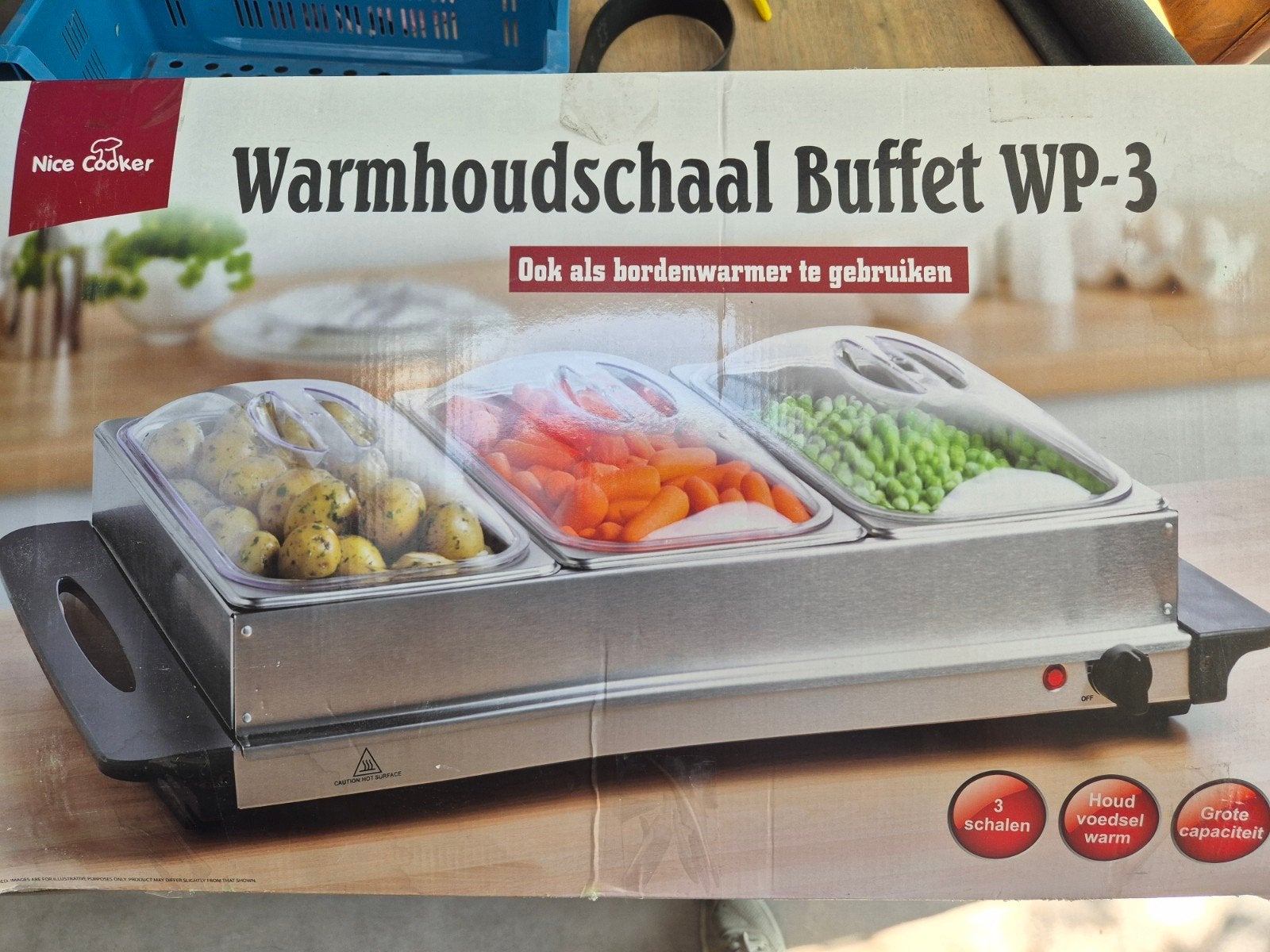 Buffetwarmer warmhoudschaal bordenwarner, Huis en Inrichting, Keuken | Keukenbenodigdheden, Ophalen, Zo goed als nieuw