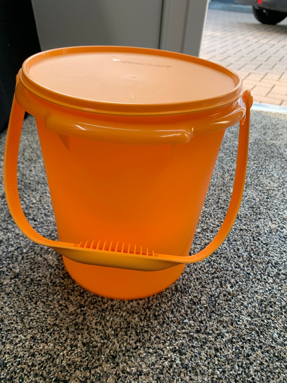 Tupperware Wasemmer Oranje - Handige Emmer met Deksel, Tupperware, Nieuw, Oranje, Met deksel