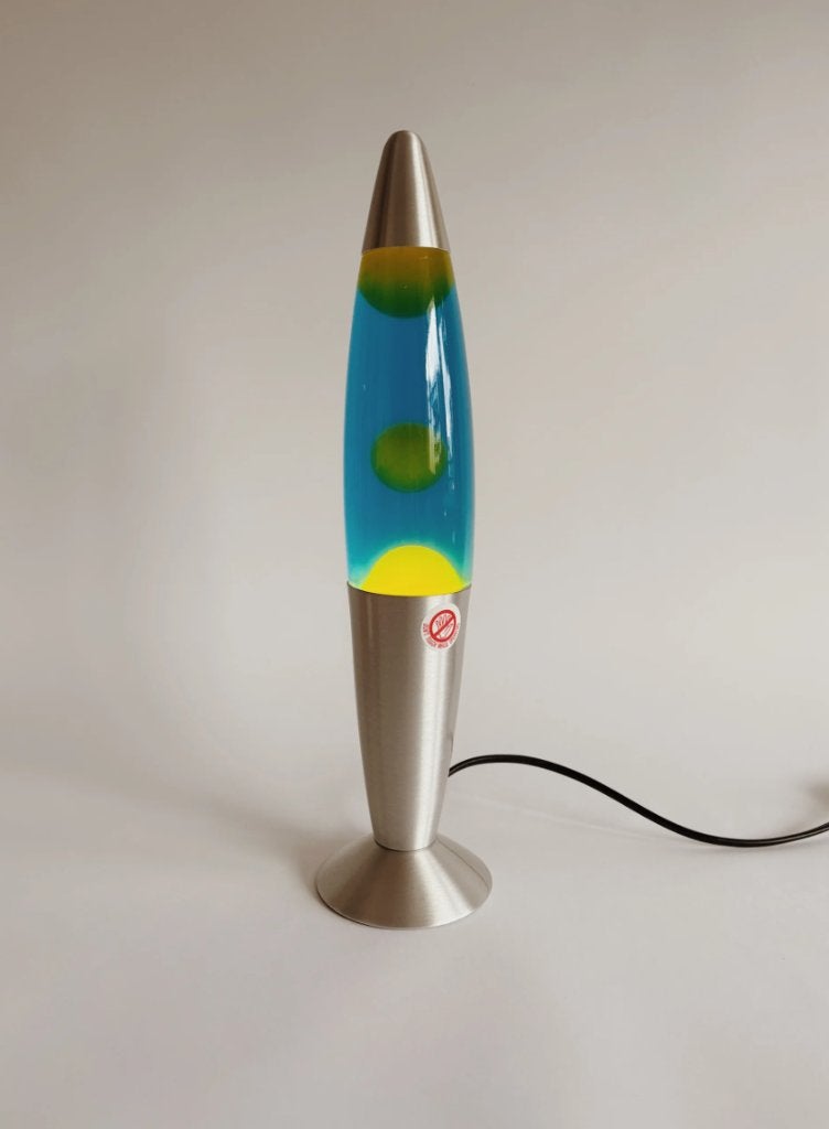 RETRO LAVALAMP | BLAUW/GEEL, -, -, Nieuw, Ophalen of Verzenden