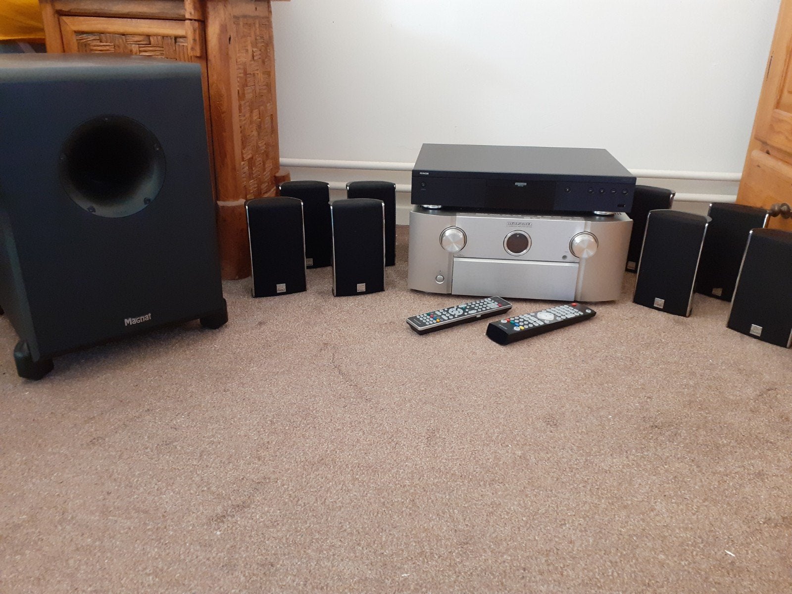 Blu-ray speler, subwoofer, versterker en 8 surround speakers, Audio, Tv en Foto, Ophalen, Zo goed als nieuw, Overige merken