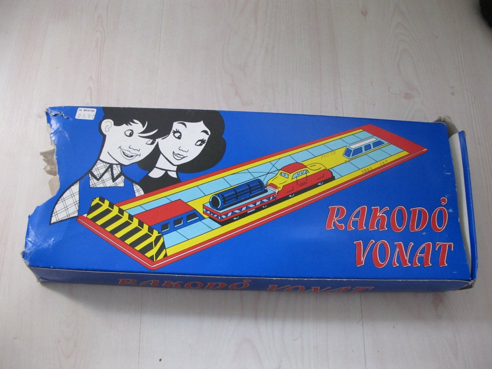Vintage Rakodó Vonat blikken speelgoedtrein met doos, Ophalen of Verzenden