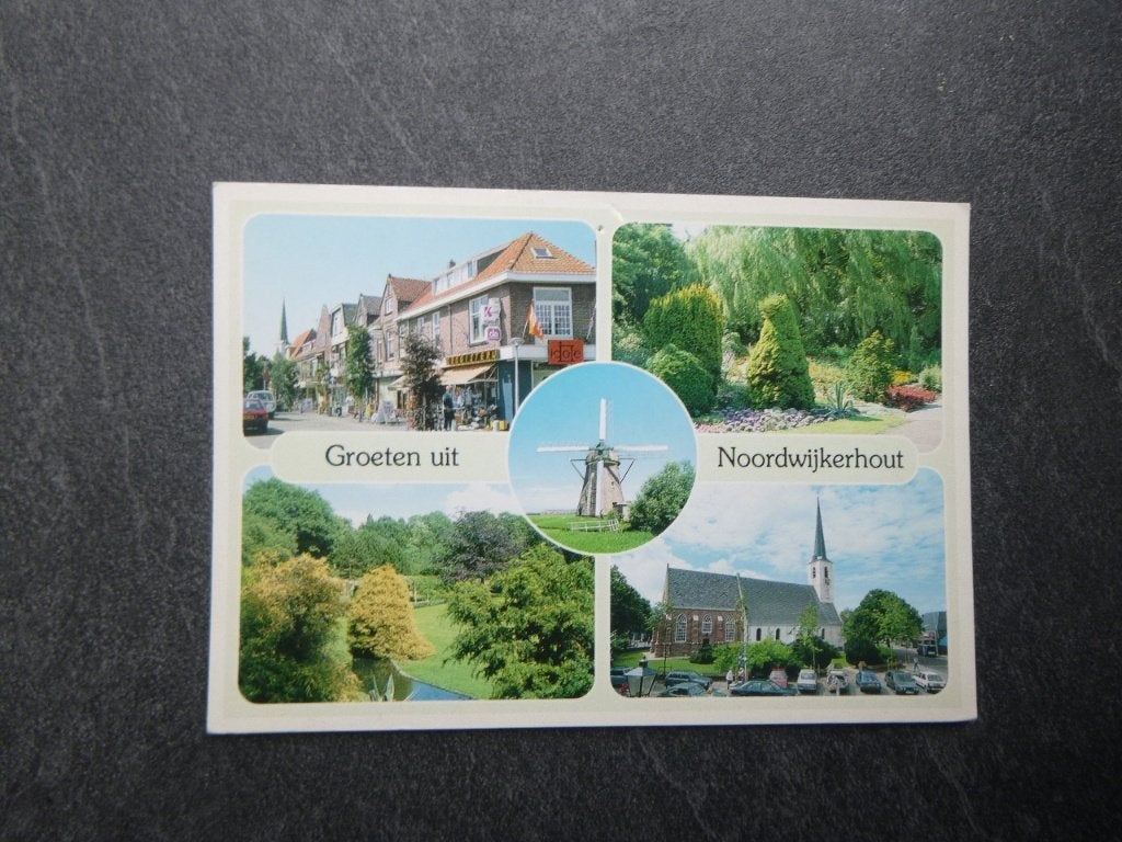 Noordwijkerhout, DA/kerk/auto, Verzenden, 1980 tot heden, Gelopen, Noord-Brabant