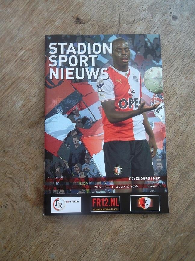 Programmaboekje 17 Feyenoord - NEC 8 februari 2014, Ophalen of Verzenden, Gelezen, Watersport en Hengelsport