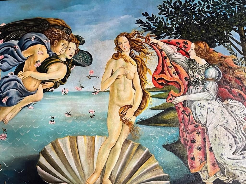 Olieverfschilderij "De geboorte van Venus" replica, Ophalen of Verzenden