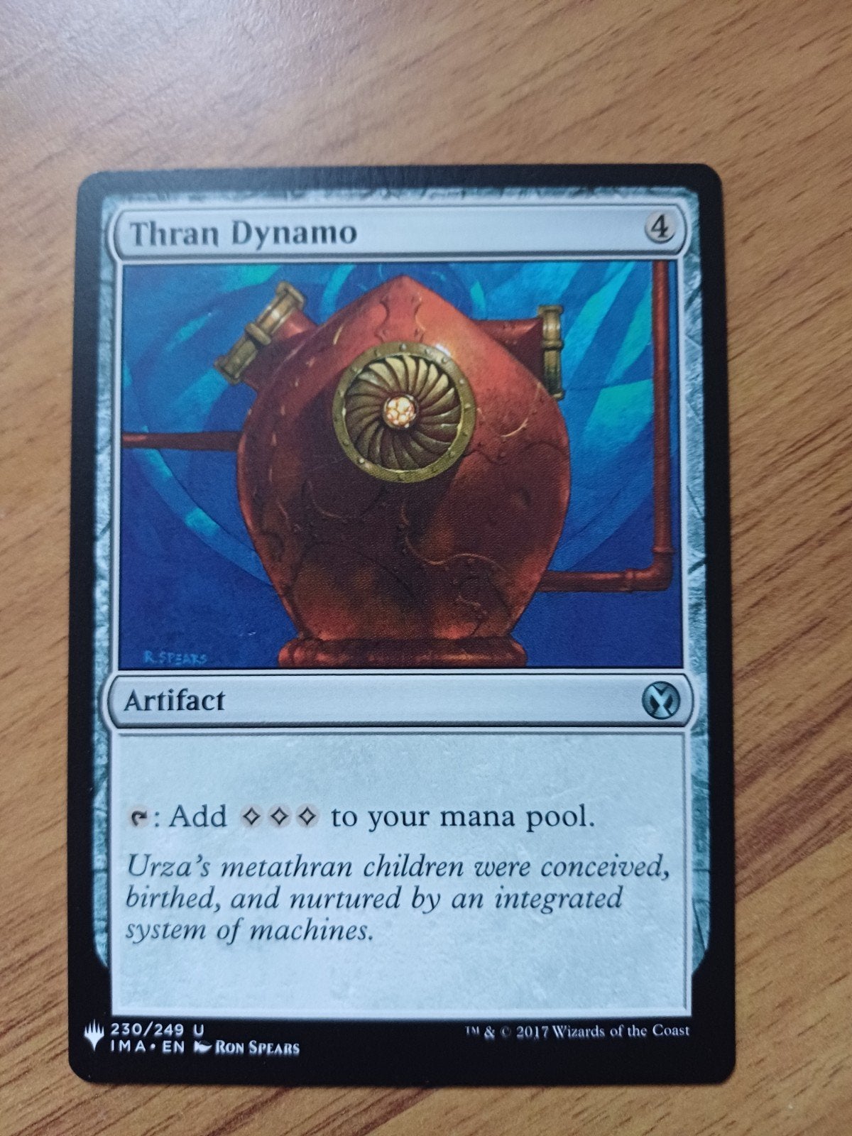Thran Dynamo Magic: The Gathering kaart (IMA), Hobby en Vrije tijd, Ophalen of Verzenden, Zo goed als nieuw, Losse kaart