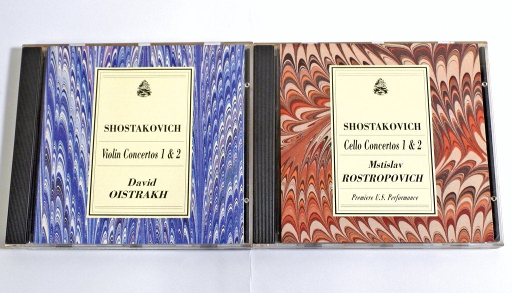 2 CD Oistrakh Rostropovich Shostakovich Viool Cello conc 1&2, Boxset, Ophalen of Verzenden, Zo goed als nieuw, Romantiek