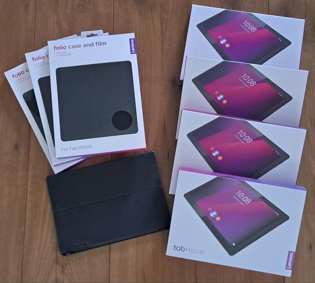 STOP!  4x Lenovo Tab M10 HD BLACK+WHITE, Computers en Software, Android Tablets, Zo goed als nieuw, 10 inch, 32 GB, Ophalen