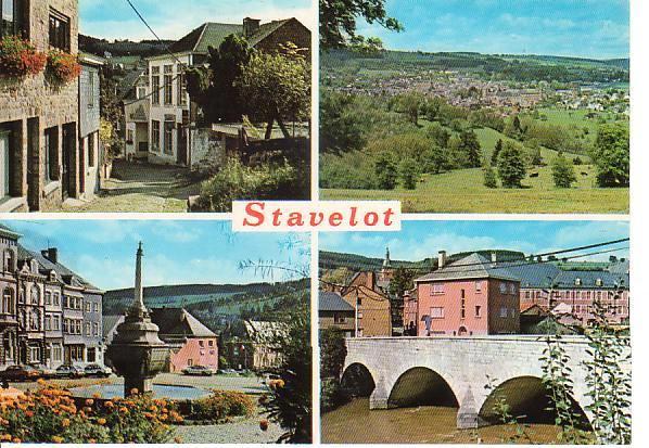 Ansichtkaart	Stavelot (België)	4-luik, Verzenden, 1980 tot heden, Gelopen, Luik
