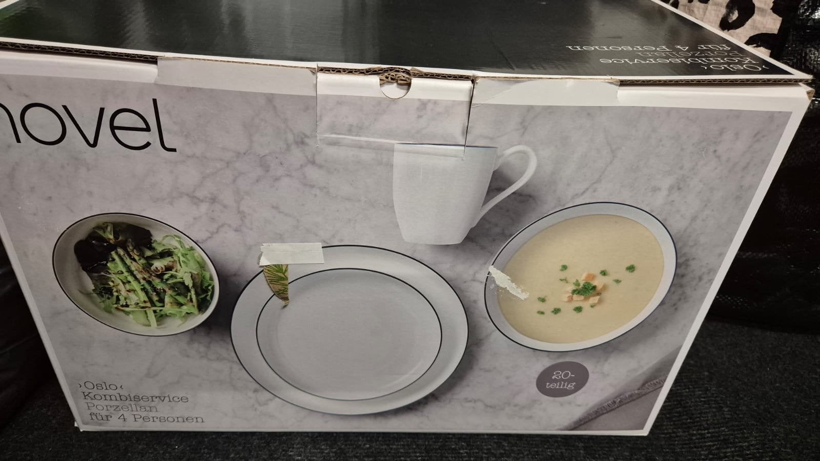 Novel Oslo Kombiservies Porselein 20-delig, Huis en Inrichting, Ophalen of Verzenden, Nieuw, Porselein, Compleet servies
