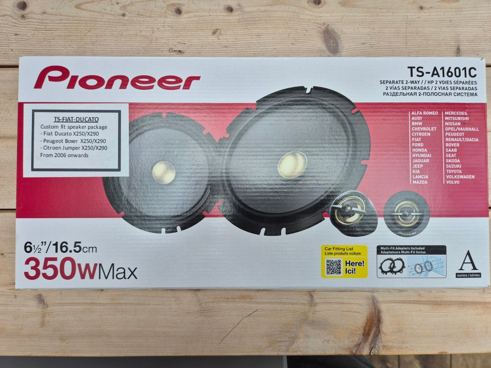 Pioneer 2-weg luidsprekers TS-A1601-C Fiat Ducato, Ophalen, Nieuw
