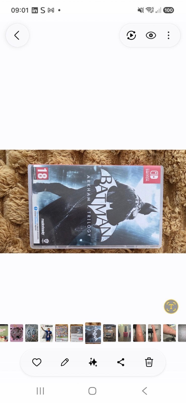 Batman Arkham Trilogy - Nintendo Switch Game, Ophalen of Verzenden, Zo goed als nieuw, Met games