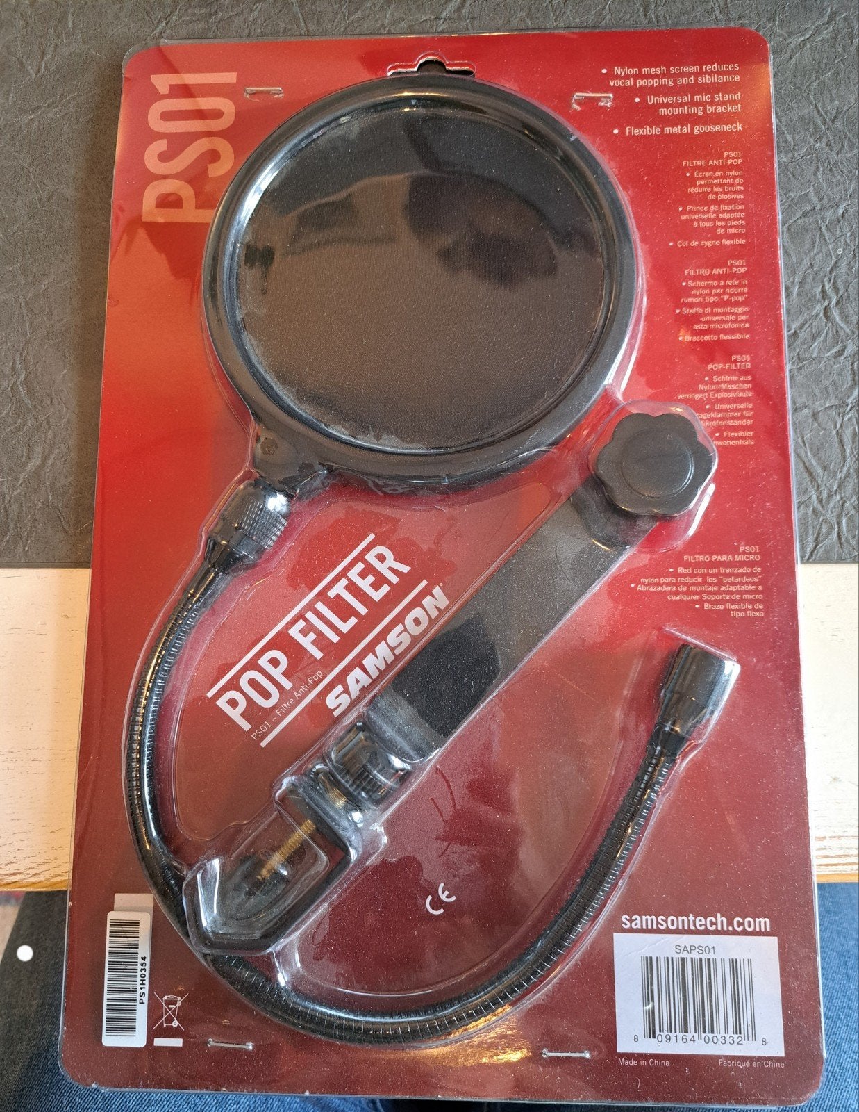 Samson PS01 Popfilter voor microfoon, Ophalen of Verzenden, Nieuw, Overige typen