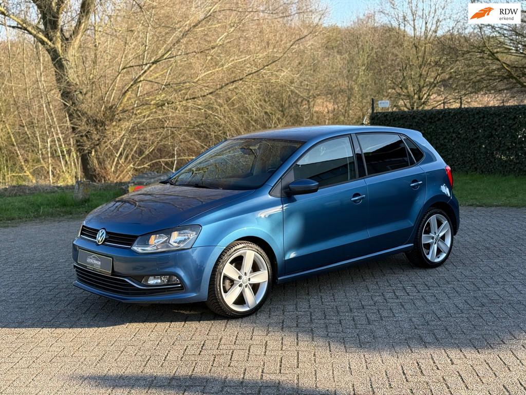 Volkswagen Polo 1.2 TSI Highline 110PK I SPORT I LEER I ZEER, Gebruikt, 4 cilinders, Blauw, Origineel Nederlands