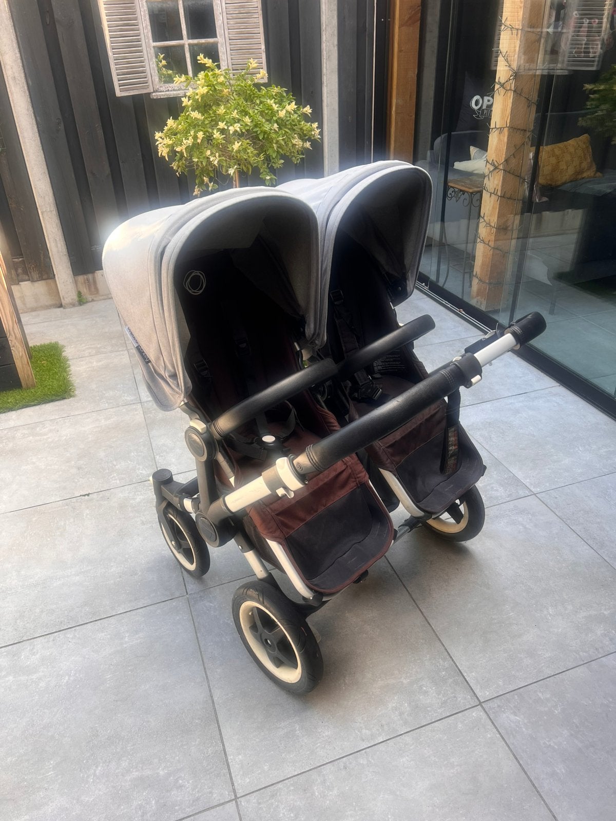 Bugaboo duo kinderwagen, grijs, zwart, Ophalen, Gebruikt, Bugaboo, Combiwagen