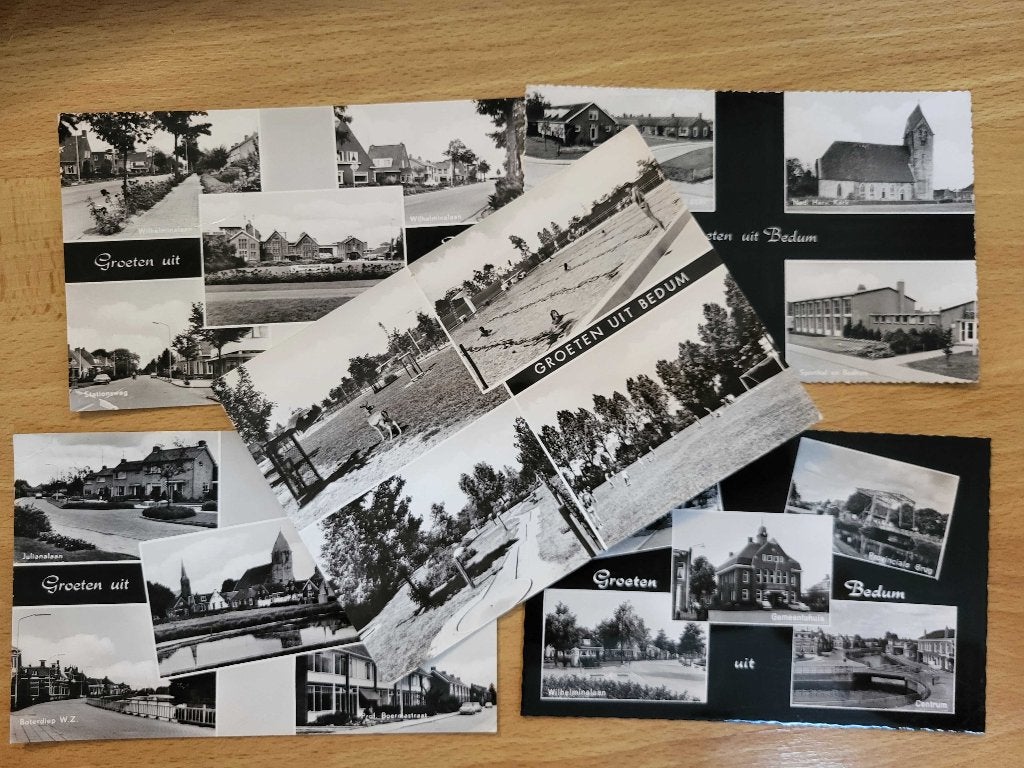 ansicht BEDUM Meerluiken (5x), Verzamelen, Ophalen of Verzenden, Voor 1920, Groningen