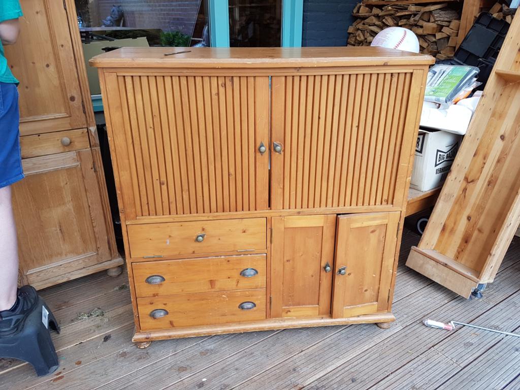 Grenen tv kast,  gratis, Huis en Inrichting, Ophalen of Verzenden, Gebruikt