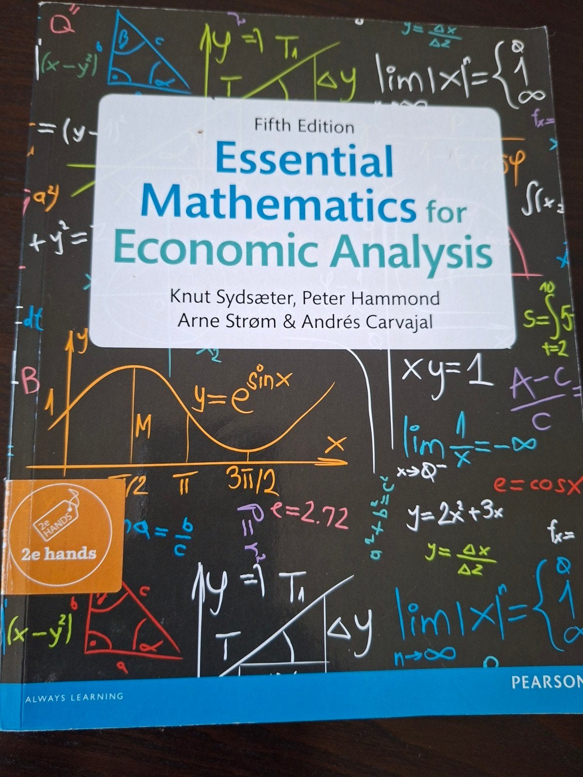 Essential Mathematics for Economic Analysis - 5e, Knut Sydsaeter, Peter Hammond, Arne Strøm, Andrés Carvajal, Ophalen of Verzenden
