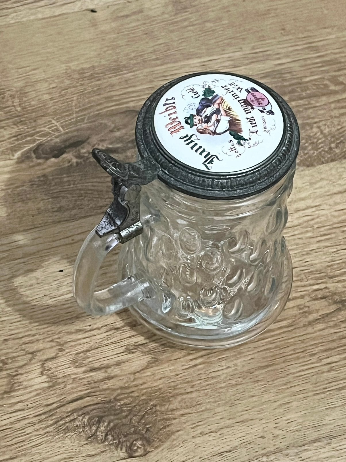 Vintage Duitse Bierpul met Scharnierend Deksel, Ophalen of Verzenden