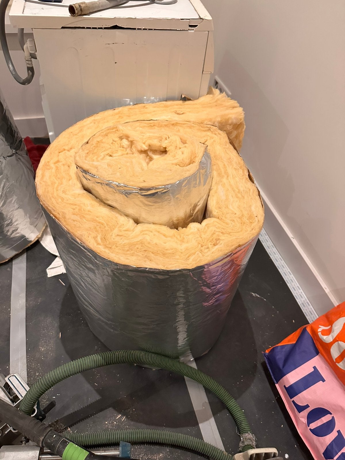 Glaswol 160mm 600x3000 met folie, Doe-het-zelf en Verbouw, Isolatie en Afdichting, Ophalen, 12 cm of meer, Zo goed als nieuw, 15 m² of meer
