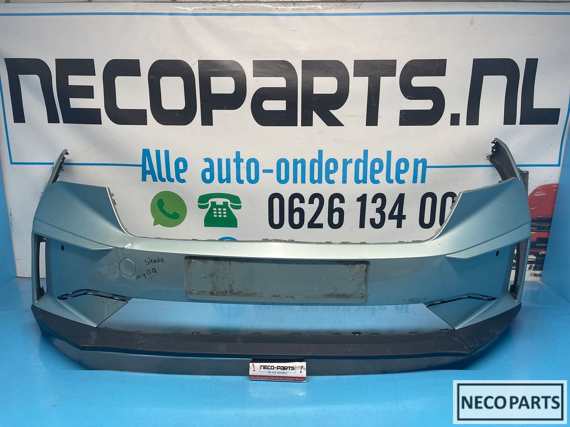 VOORBUMPER SKODA ENYAQ BUMPER ORIGINEEL, Gebruikt, -, -, Ophalen of Verzenden
