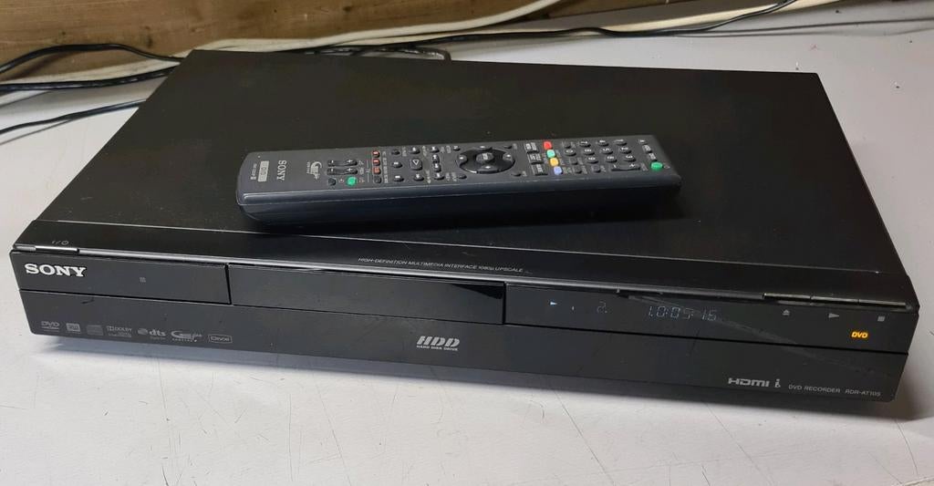 Sony dvd recorder speler rdr-at105 + afstandsbediening hdmi, Ophalen of Verzenden, Dvd-recorder, Sony, Met harddisk