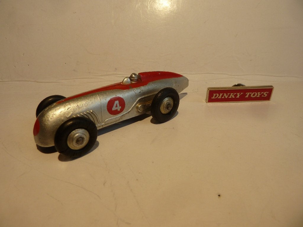 DINKY TOYS: 23 a  STREAMLINED RACING CAR uit:1946 &origineel, Ophalen of Verzenden, Zo goed als nieuw, Auto, Dinky Toys