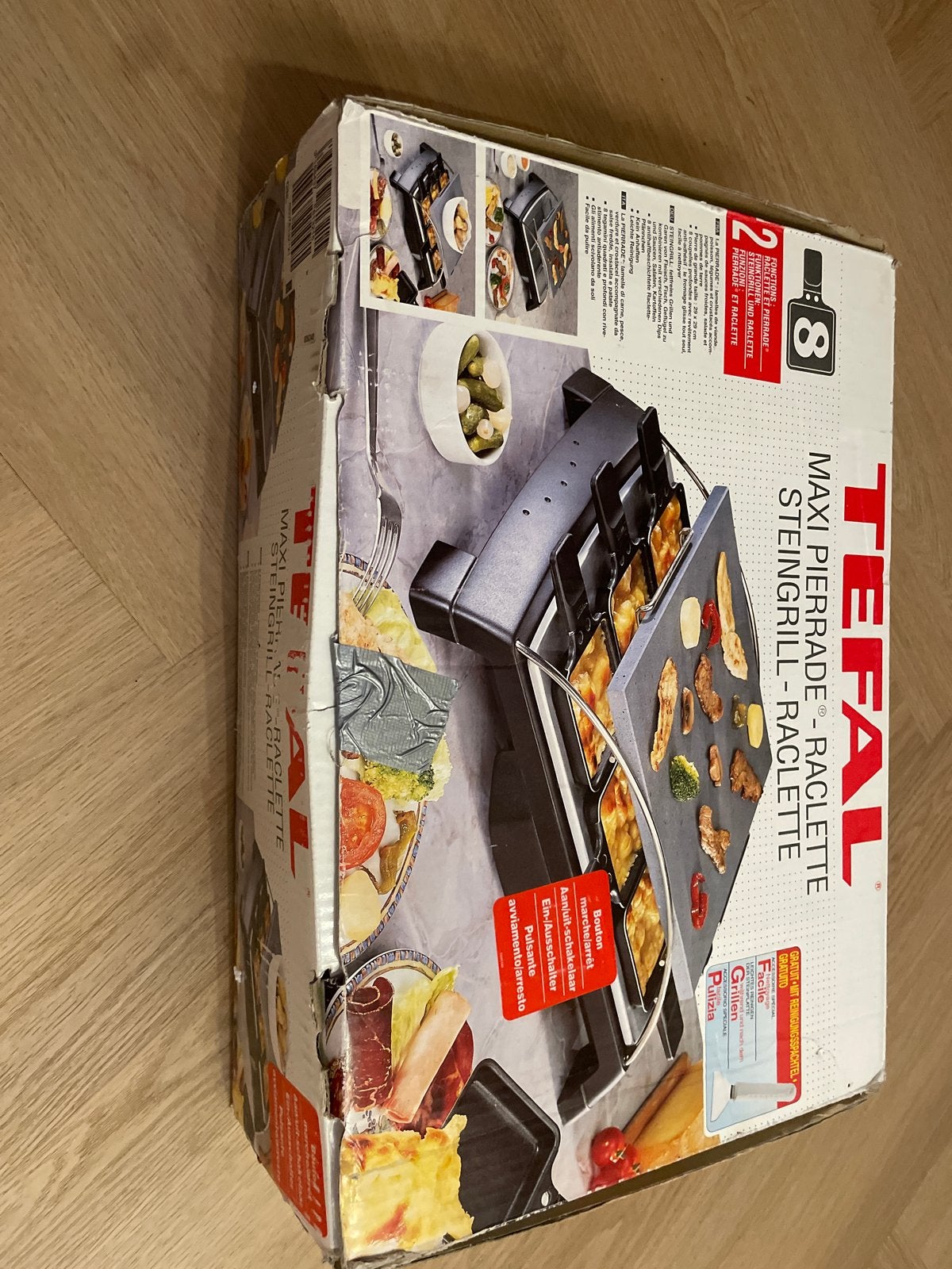 Tefal Gourmetstel / Raclette / Steen Grill - 8 personen, Ophalen of Verzenden, Zo goed als nieuw, 8 personen of meer