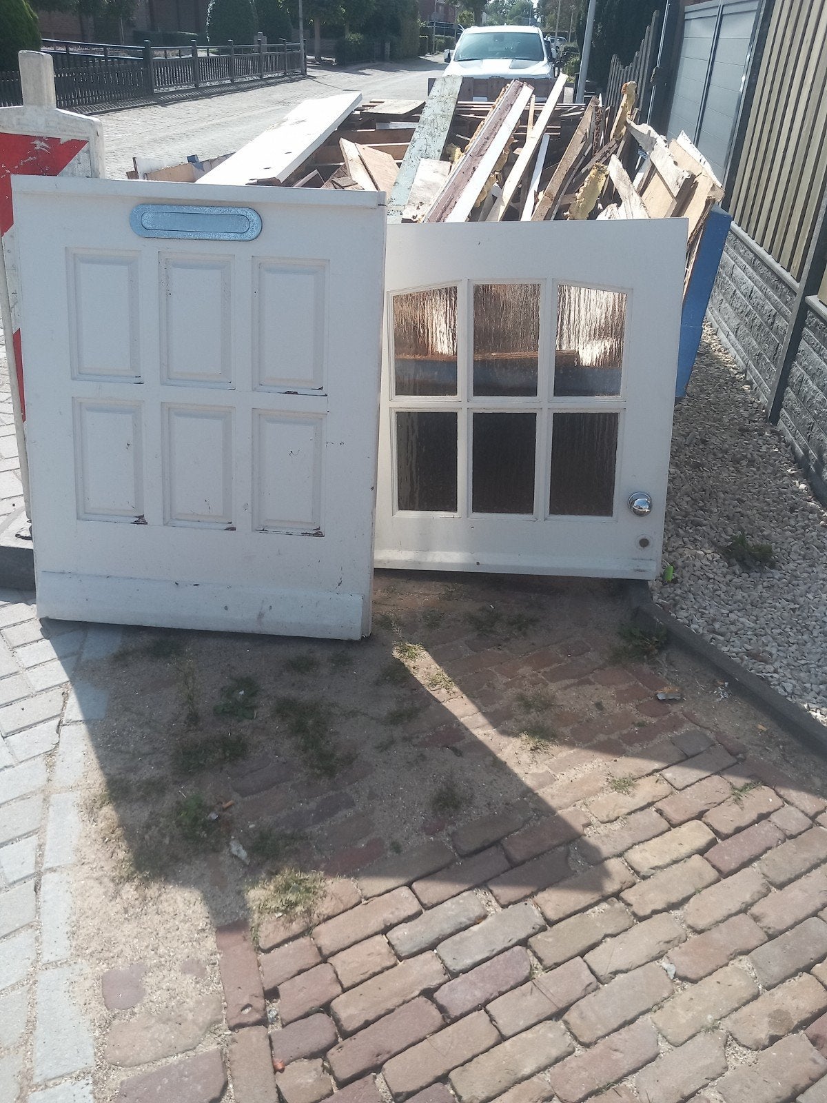 voordeur 2delig te openen, 75 tot 150 cm, Gebruikt, Deurkozijn, Ophalen of Verzenden