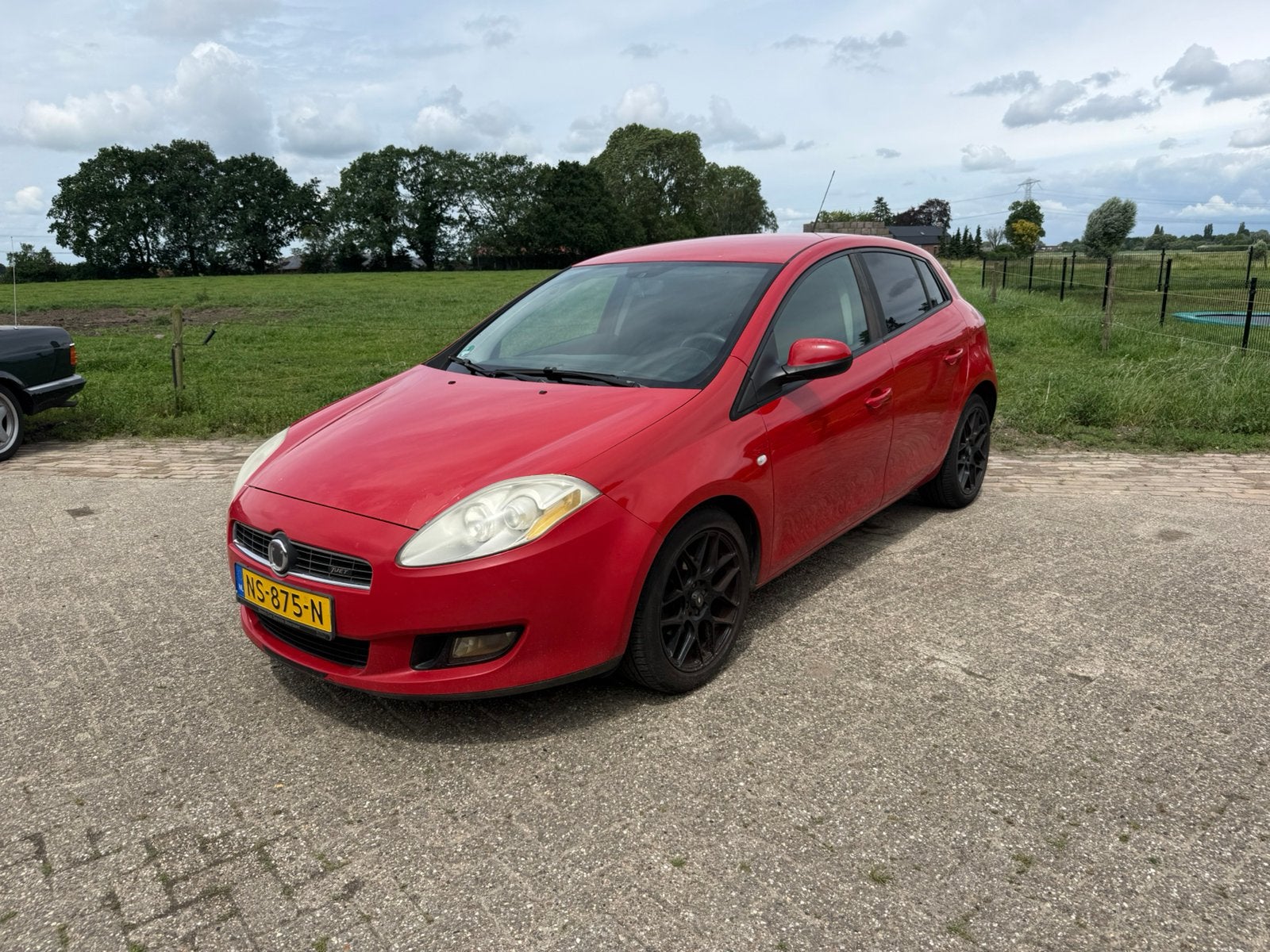 Fiat Bravo 1.4 T-Jet Racing 2009, Auto's, Fiat, Bedrijf, Bravo, Benzine, Hatchback, Handgeschakeld, Geïmporteerd, Rood, Grijs