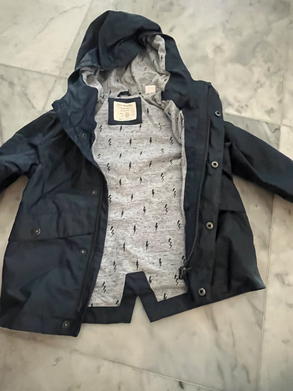 Zara BabyBoy regenjas blauw maat 3/4 (98-104 cm), Ophalen of Verzenden, Zo goed als nieuw, Jongetje