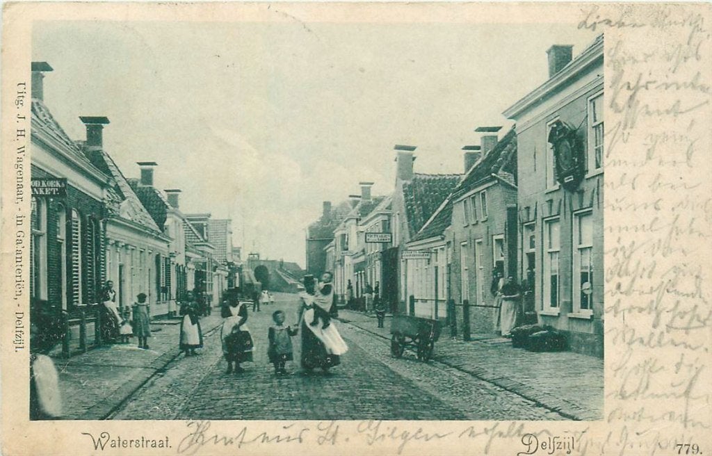 379-106-029 Delfzijl Waterstraat, Verzamelen, Verzenden, Voor 1920, Groningen
