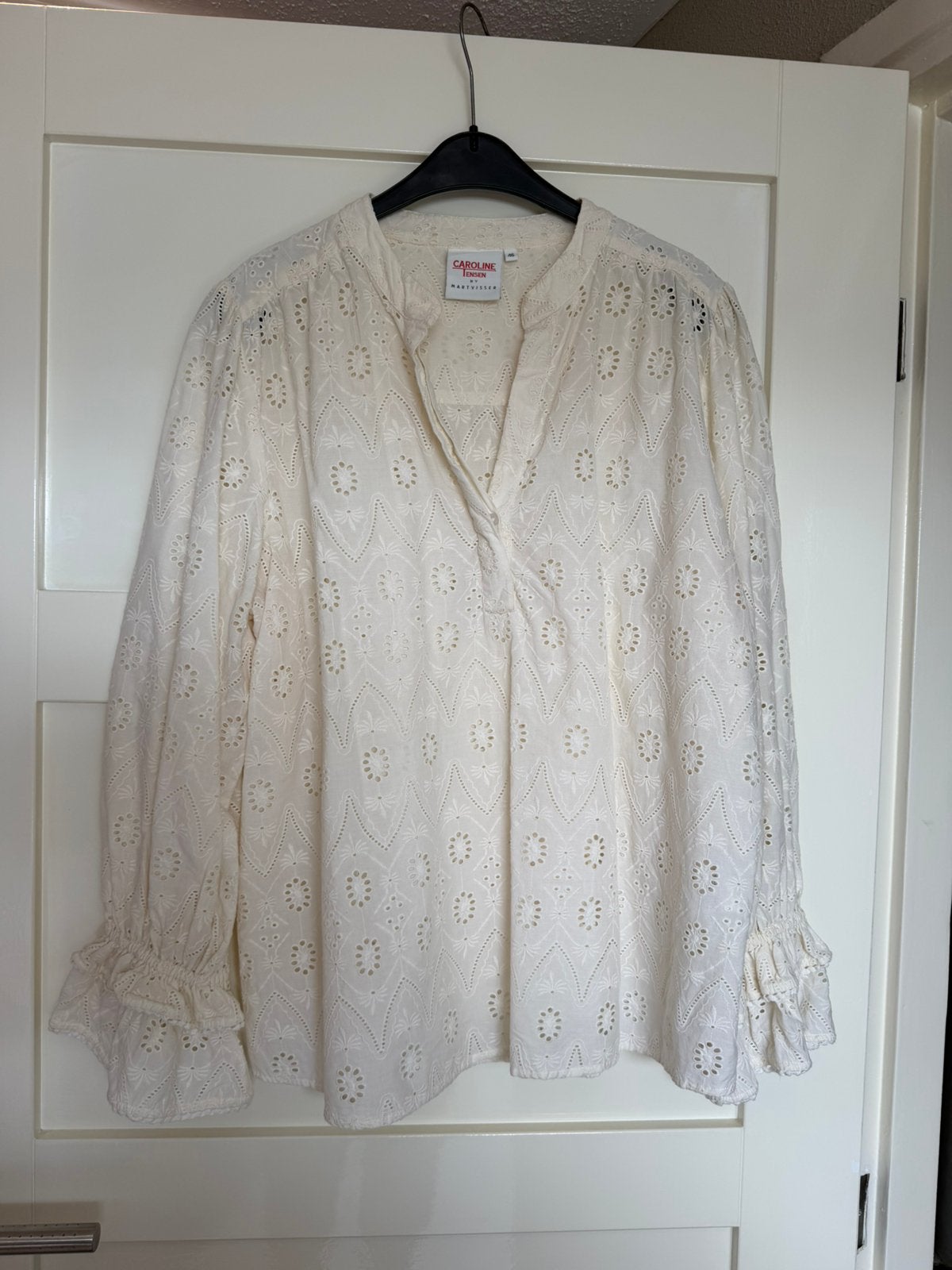 Creme blouse mart visser/C.Tensen maat 46 zgan, Ophalen of Verzenden, Zo goed als nieuw, Maat 46/48 (XL) of groter, Beige