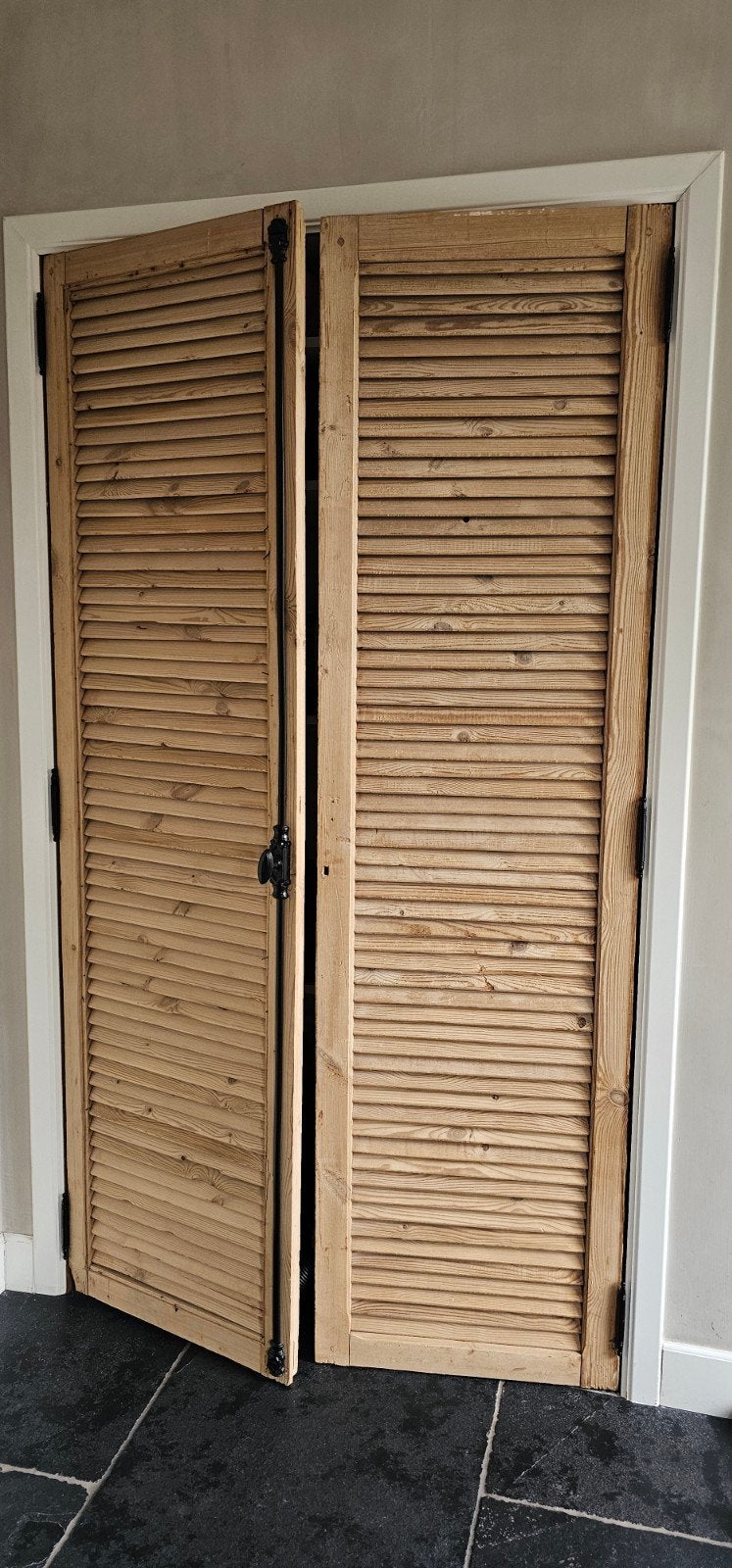 Oude louvredeuren inclusief deurbeslag, Ophalen, Binnendeur, 200 tot 215 cm