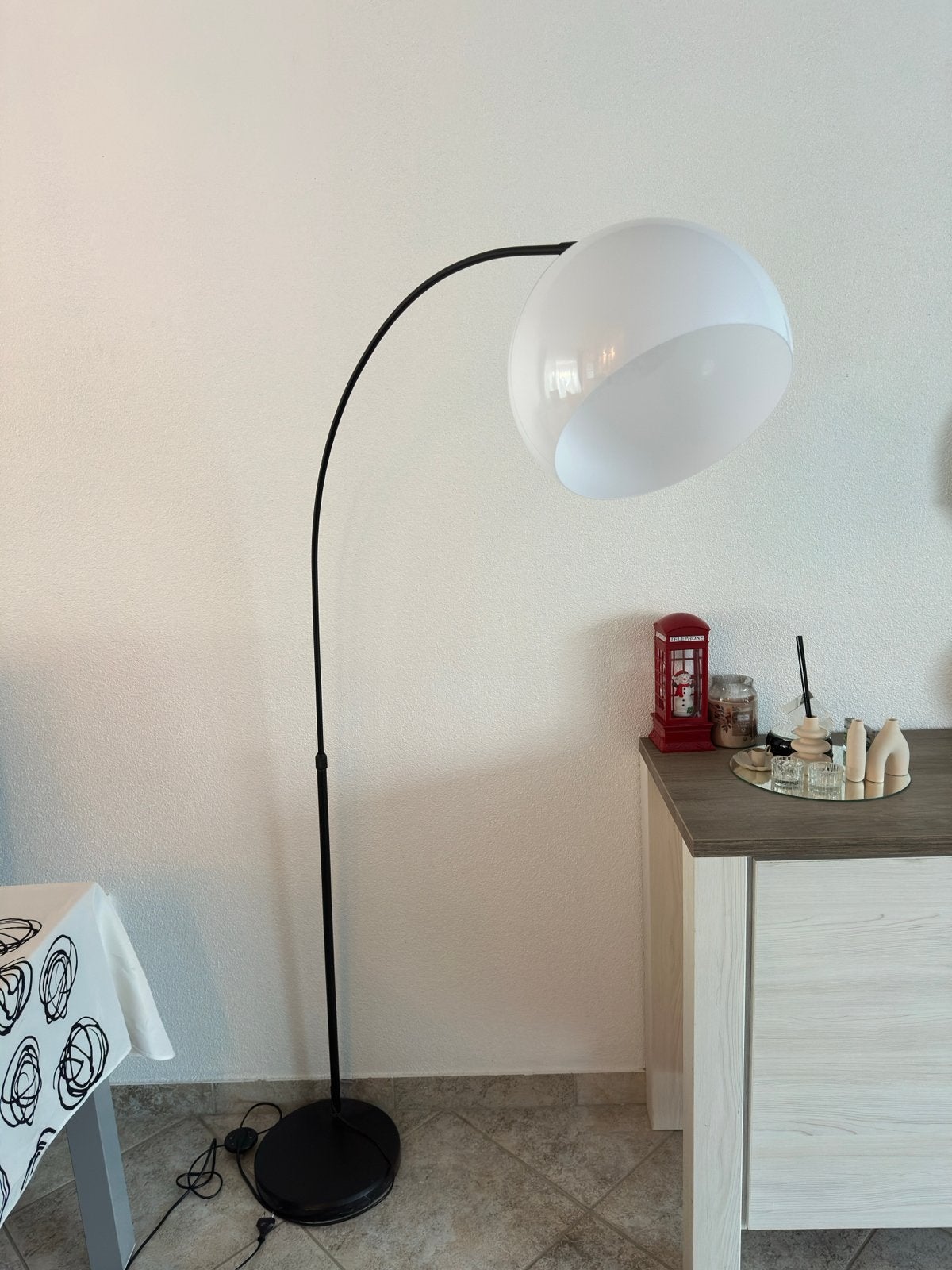 Booglamp, Huis en Inrichting, Lampen | Vloerlampen, Ophalen, Gebruikt, E27 (groot), Metaal