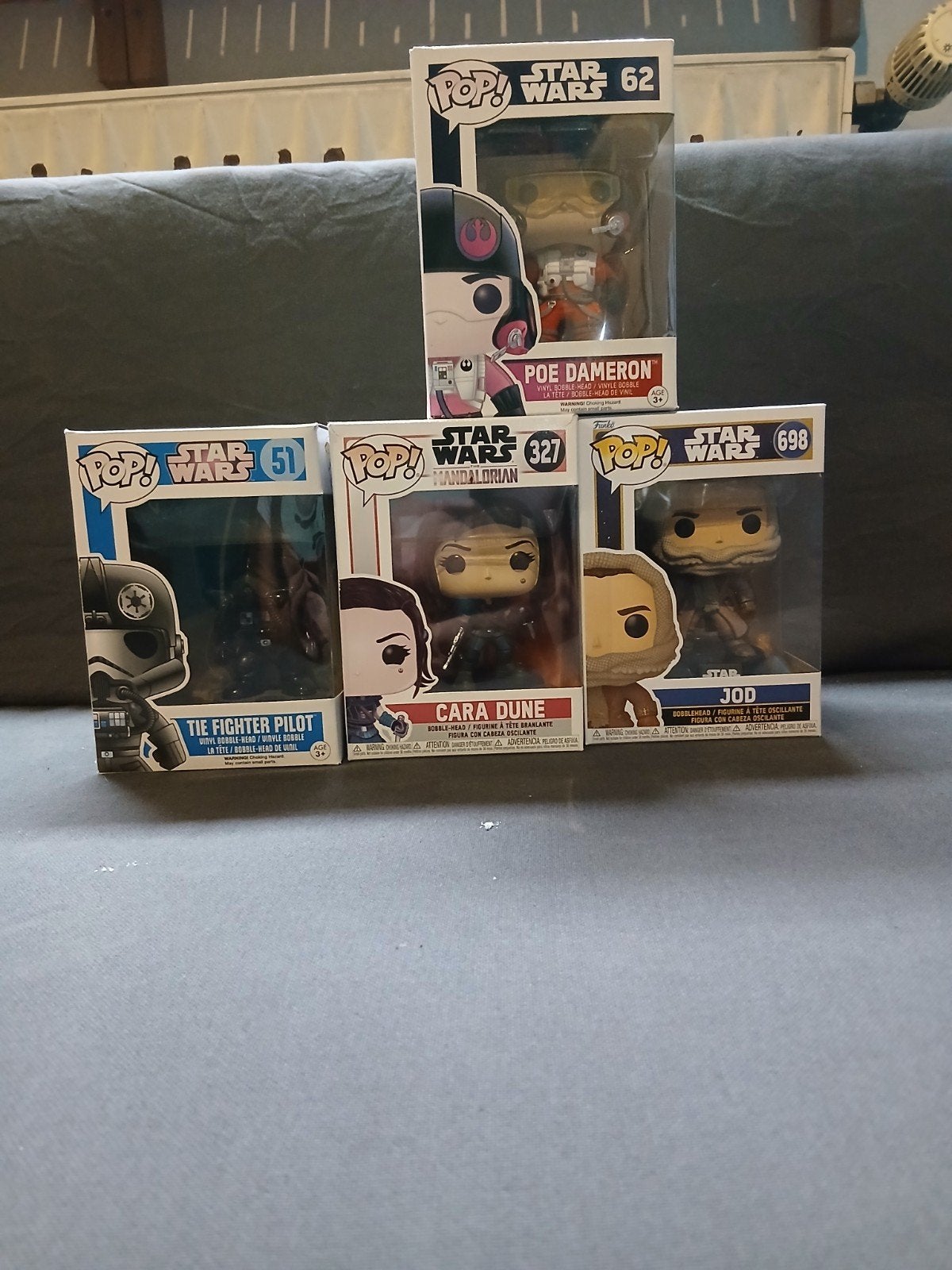 Star Wars Funko Pops-Poe Dameron, Cara Dune, TIE Fighter Pi, Ophalen of Verzenden
